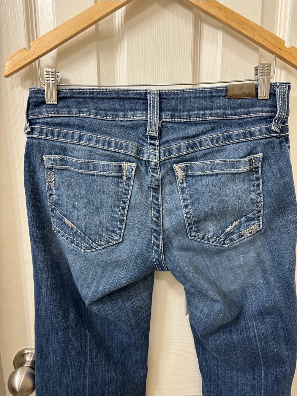 Ariat Dark Blue Flare Jeans Trouser with Subtle Fade - Picture 7 of 9